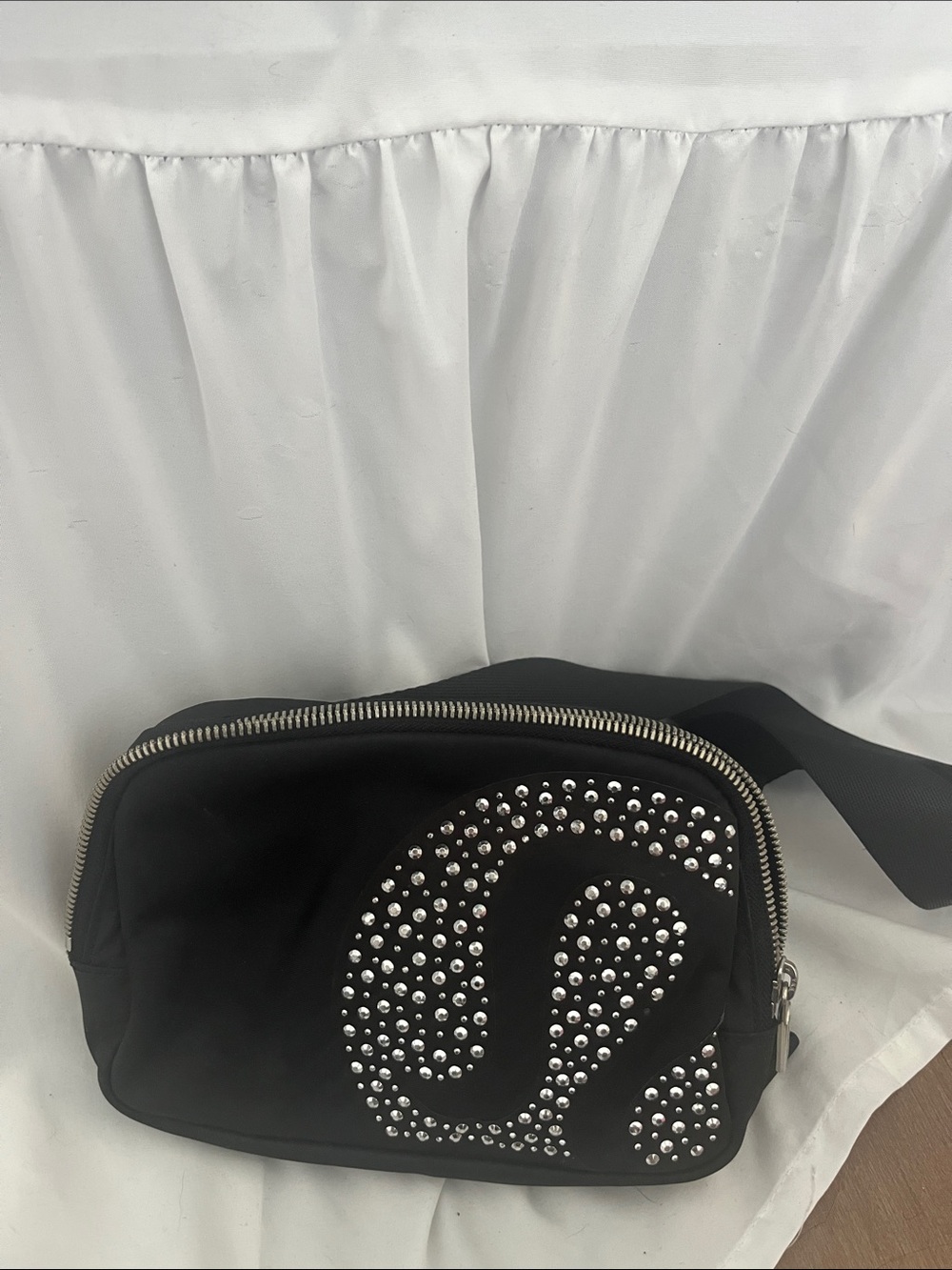 lululemon athletica Black Crossbody with Silver Stud Detailing